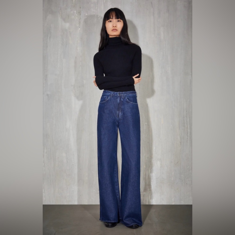 3x1 Denim The Kat BrightNight Wide Leg Jeans NWT